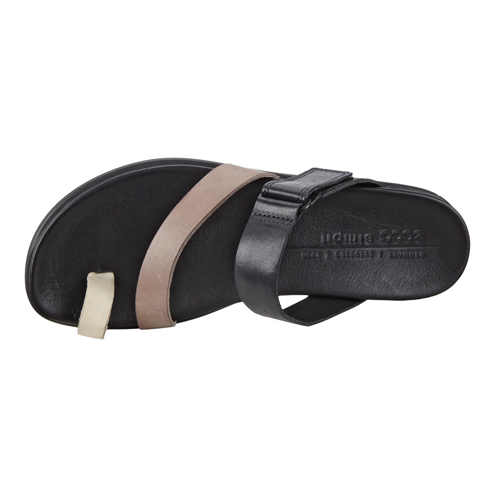 Sandalias Mujer - ECCO Simpil Flat Toe-Loop - Negros - ECJ326045